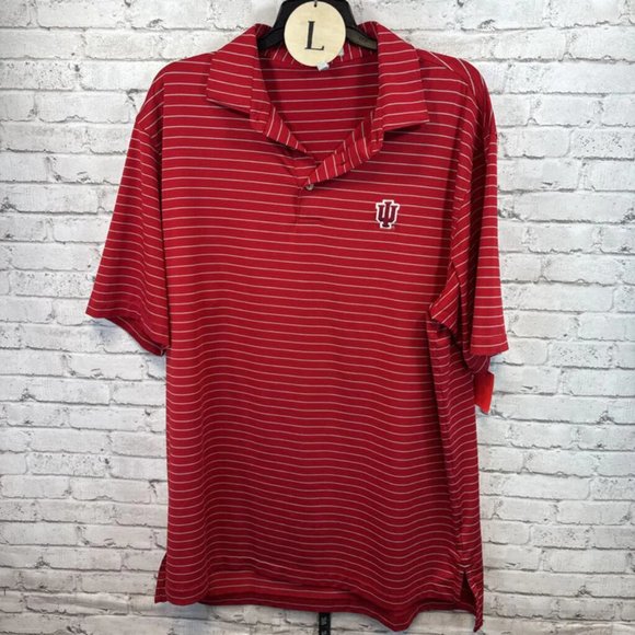 Peter Millar Striped University of Indiana Polo - Picture 1 of 4